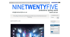 Desktop Screenshot of ninetwentyfive.co.uk